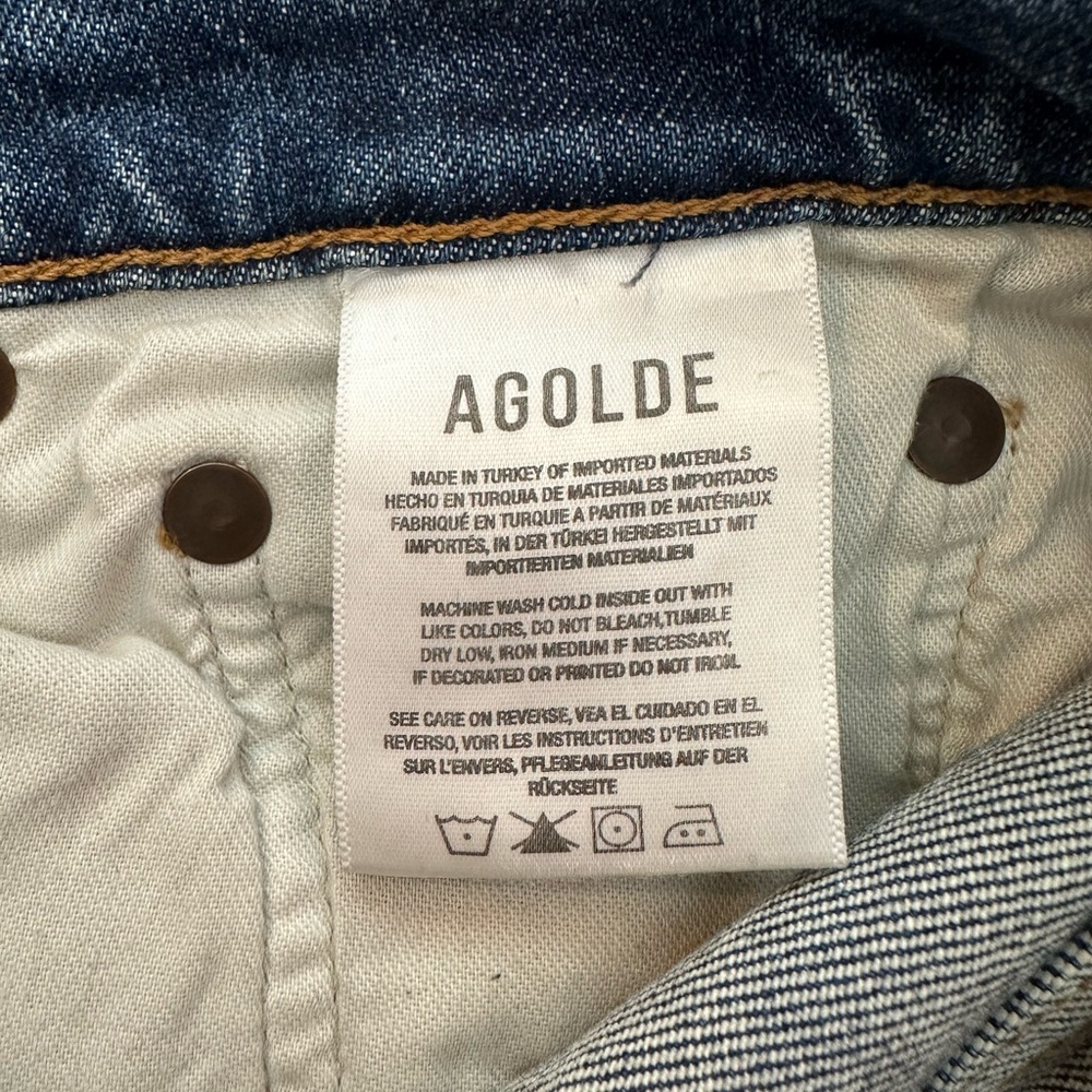 Agolde Women's Straight Leg Jeans in Blue - Picture 13 of 14